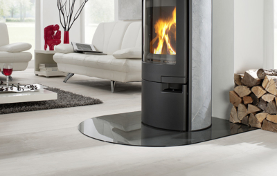 Vorlegeplatte-kaminofen