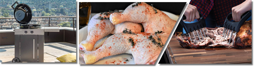 Bildfolge Pulled Chicken richtig zubereiten