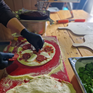 Pizza belegen