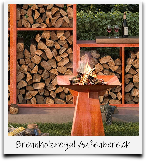Brennholzregal für draußen selbst bauen