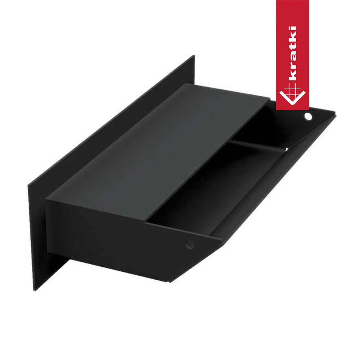 Kratki Luftleiste - Größe: 6 x 20 cm - Farbe: schwarz - Ausführung: slim (geringere Einbautiefe)