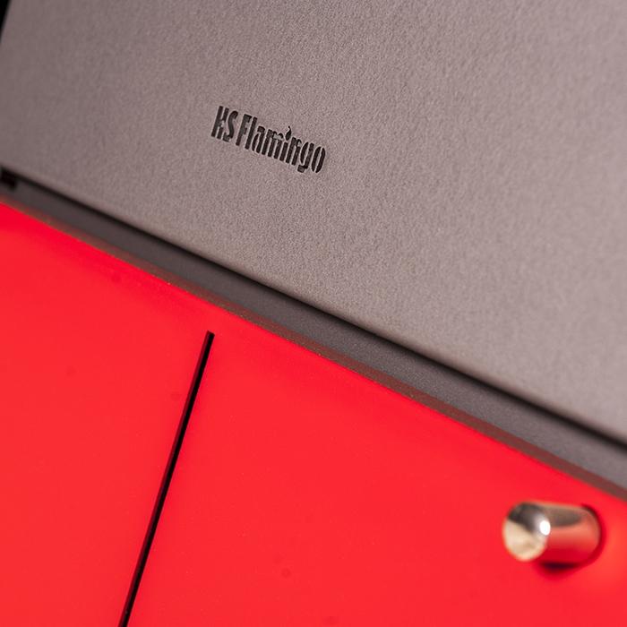 Kaminofen HS Flamingo Evenes 9 kW - Farbe: Rot