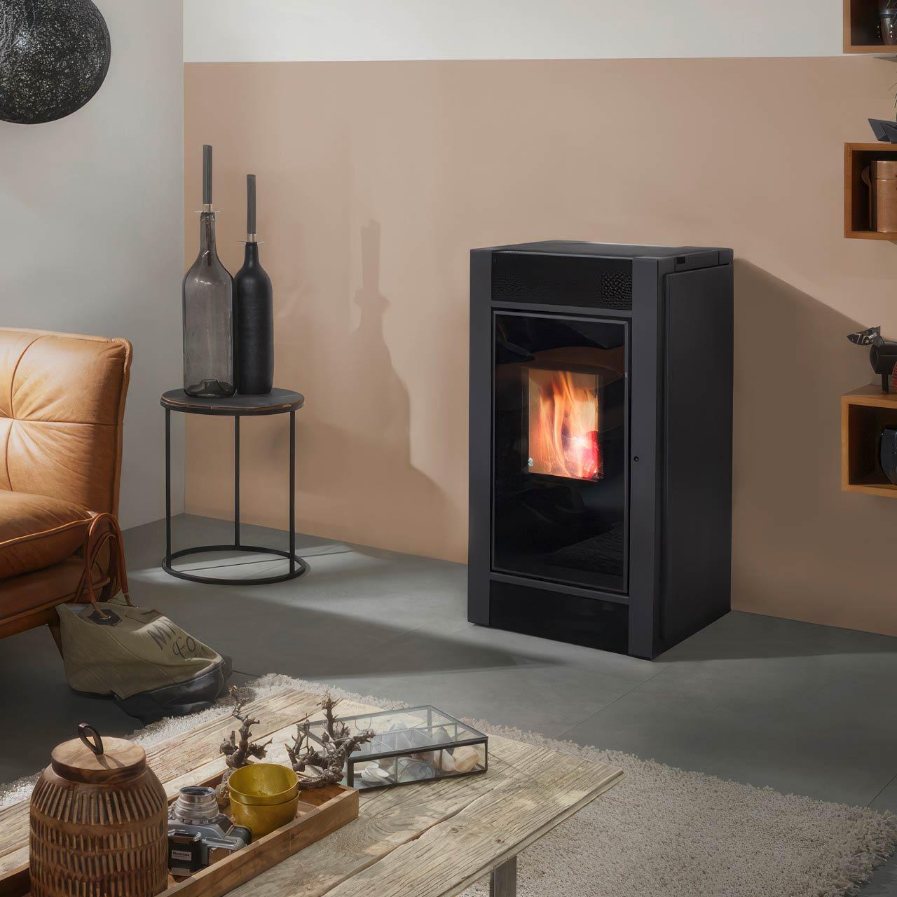 Pelletofen Königshütte Lima 2.0 6 kW - Ausführung: Stahl Schwarz