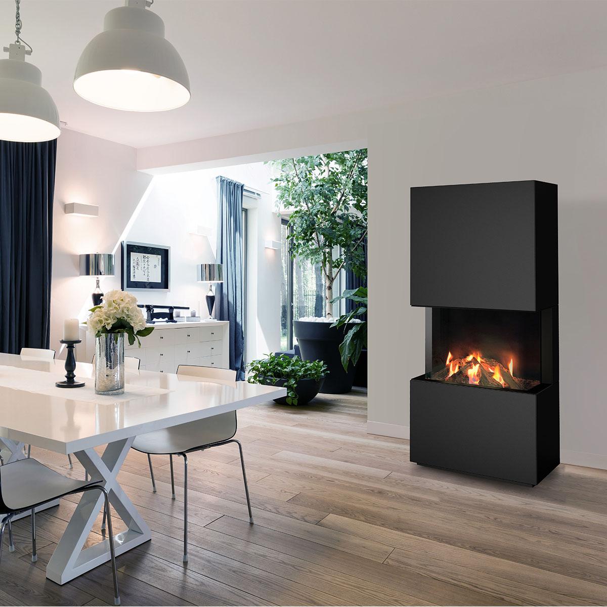 Gaskamin Olsberg Osorno Gas 7 kW - Ausführung: Stahl schwarz - Gasart: Flüssiggas