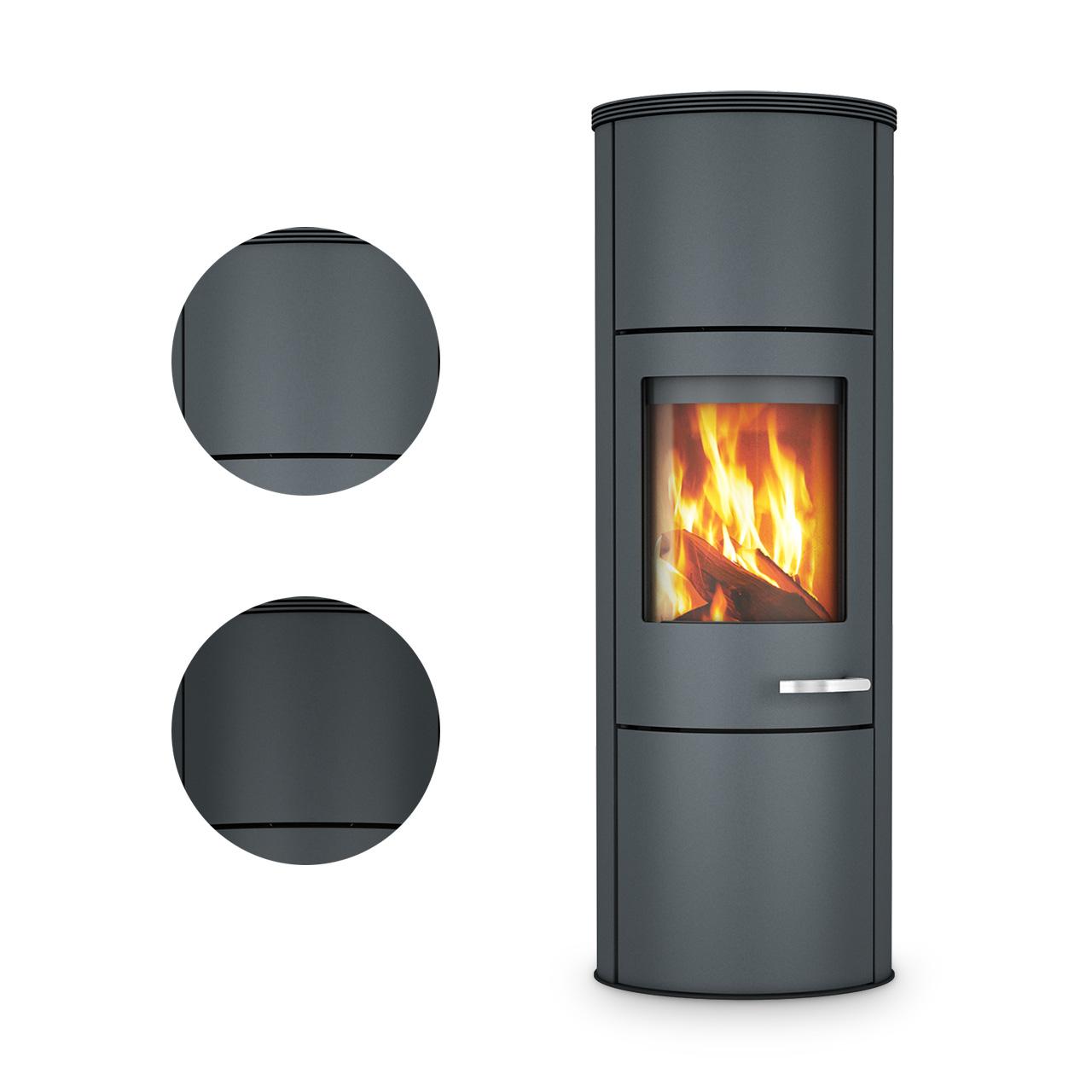 Kaminofen Skantherm Merano XL Stahl 6 kW, inkl. Wärmespeicher