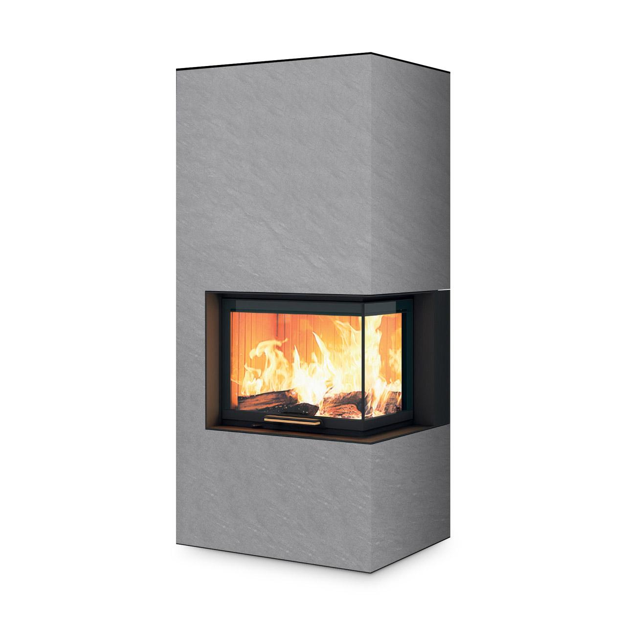 Kaminbausatz Monolith Modul L10 8 kW - Ausführung: Grigio Saronno