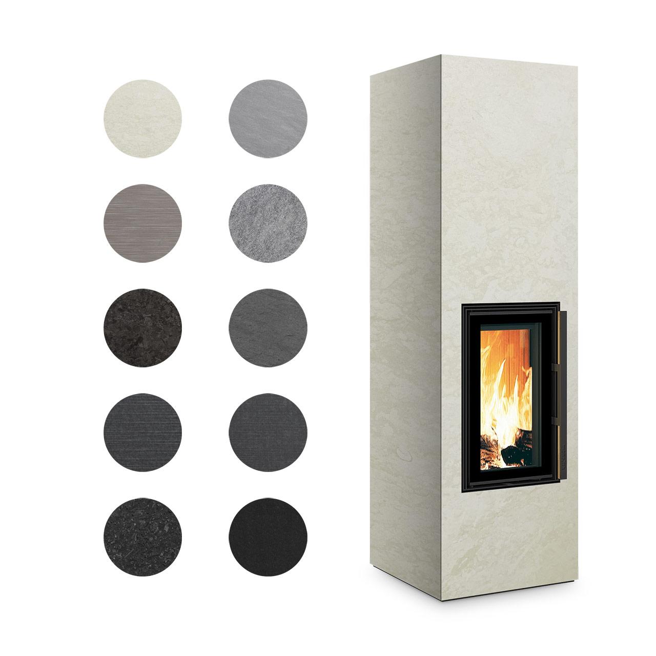 Speicherofen Monolith Depot D10 2,4/8 kW - Ausführung: Monolith Depot D10, Grigio Pompei