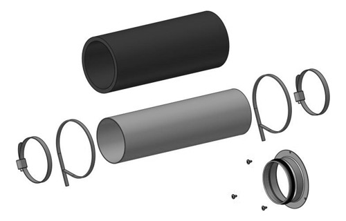 Verbrennungsluftsystem (Ø100 mm, Anschluss hinten/unten)