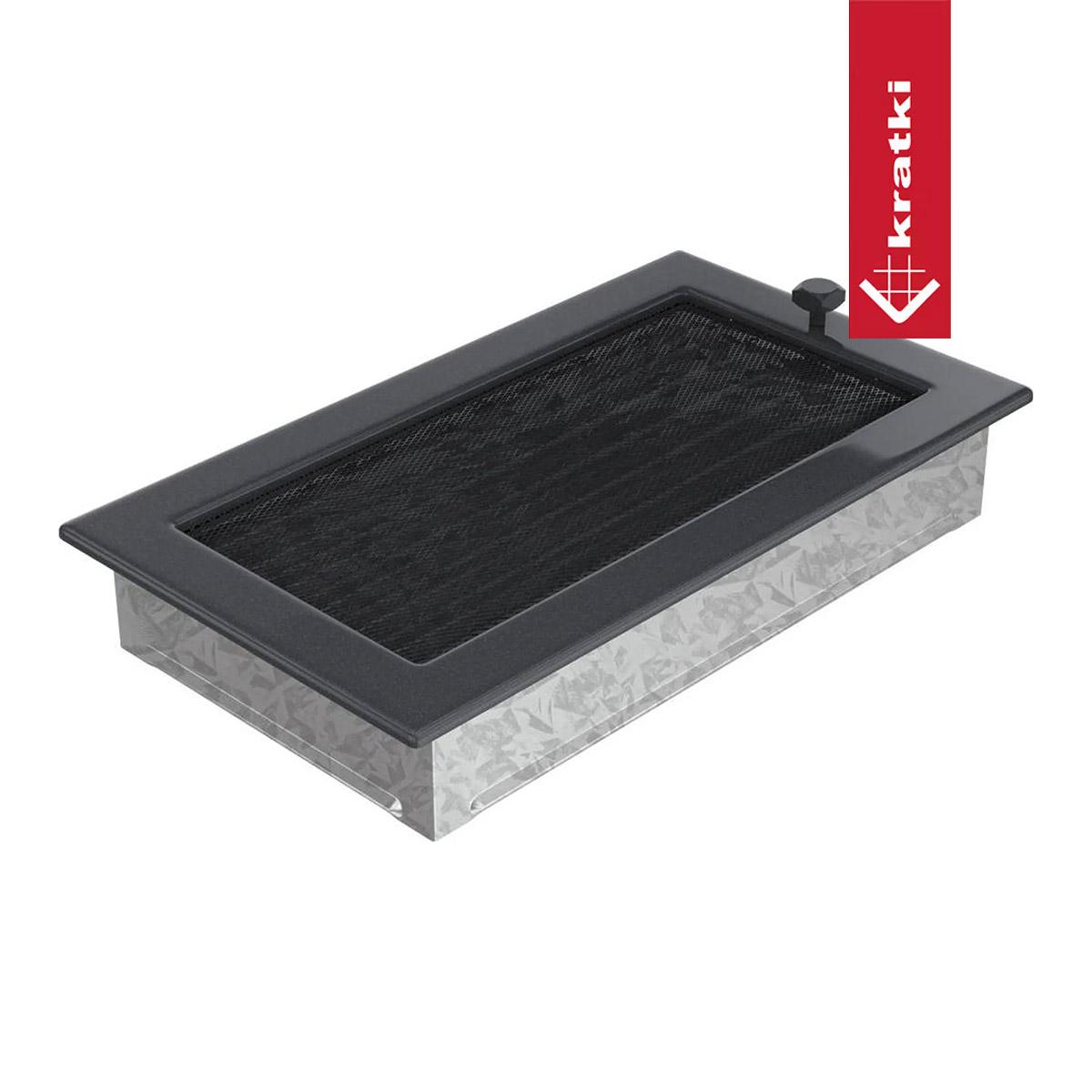 Kratki Warmluftgitter rechteckig - Größe: 17 x 30 cm - Farbe: graphit