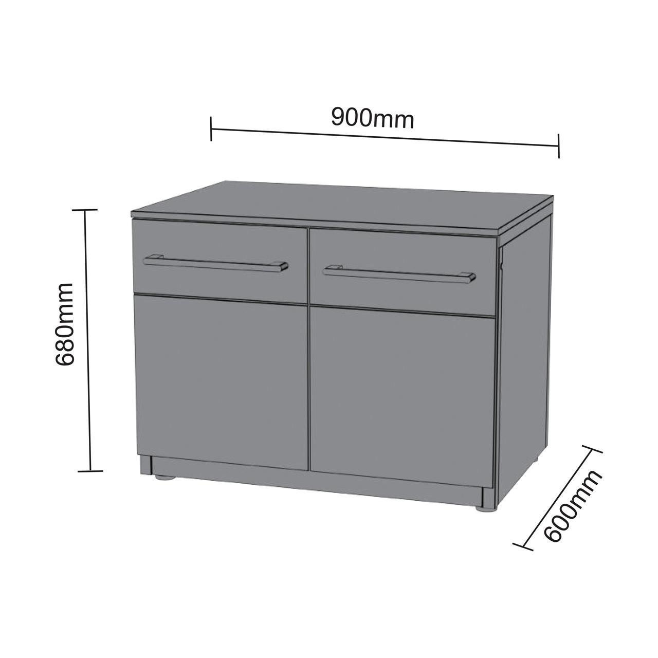 Outdoorküche Cozze Elements Außenküche 90 Türmodul niedrig inkl. Arbeitsplatte
