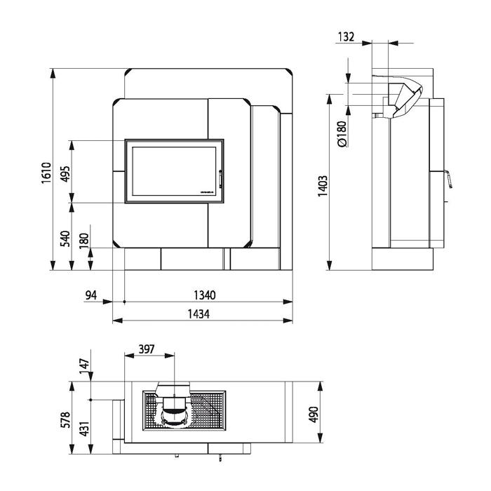 Kaminbausatz Haas und Sohn Arlberg mit 8 kW