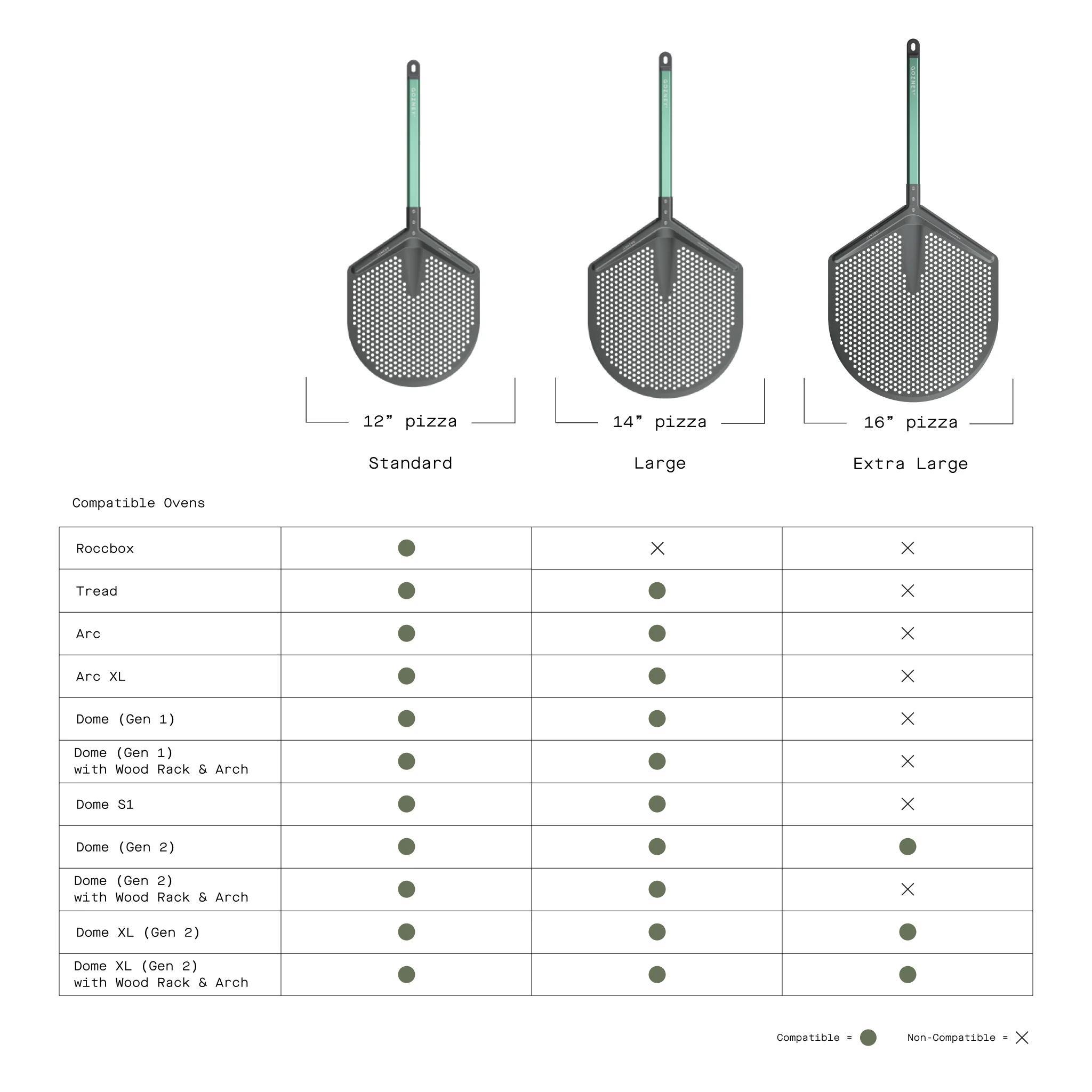 Pizzaofen-Zubehör Pizzaheber-Set mit Pro Pizzaschieber & Balance Wendeheber, Large