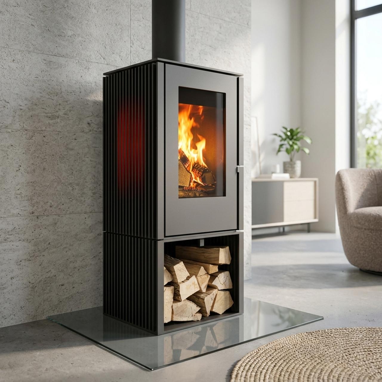 Kaminofen Trimline Woody Loft 3S mit 6,8 kW