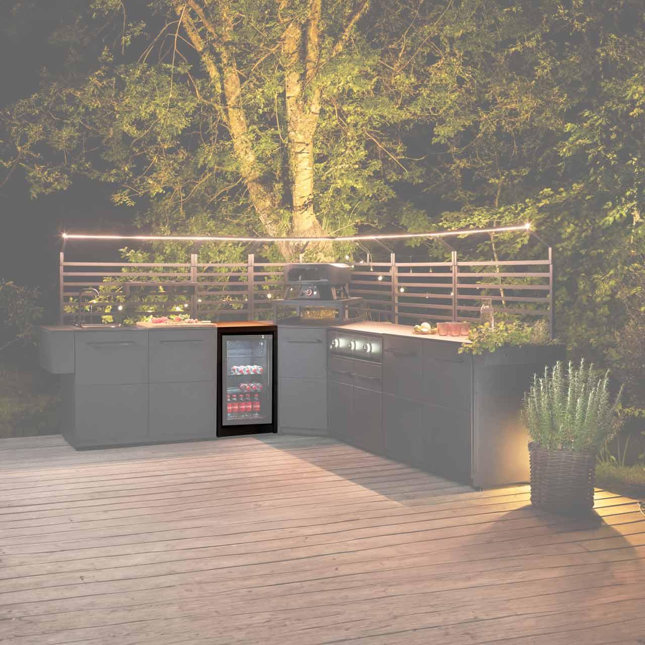Outdoorküche Cozze Elements Kühlschrankmodul 52 cm für Außenküche inkl. Arbeitsplatte