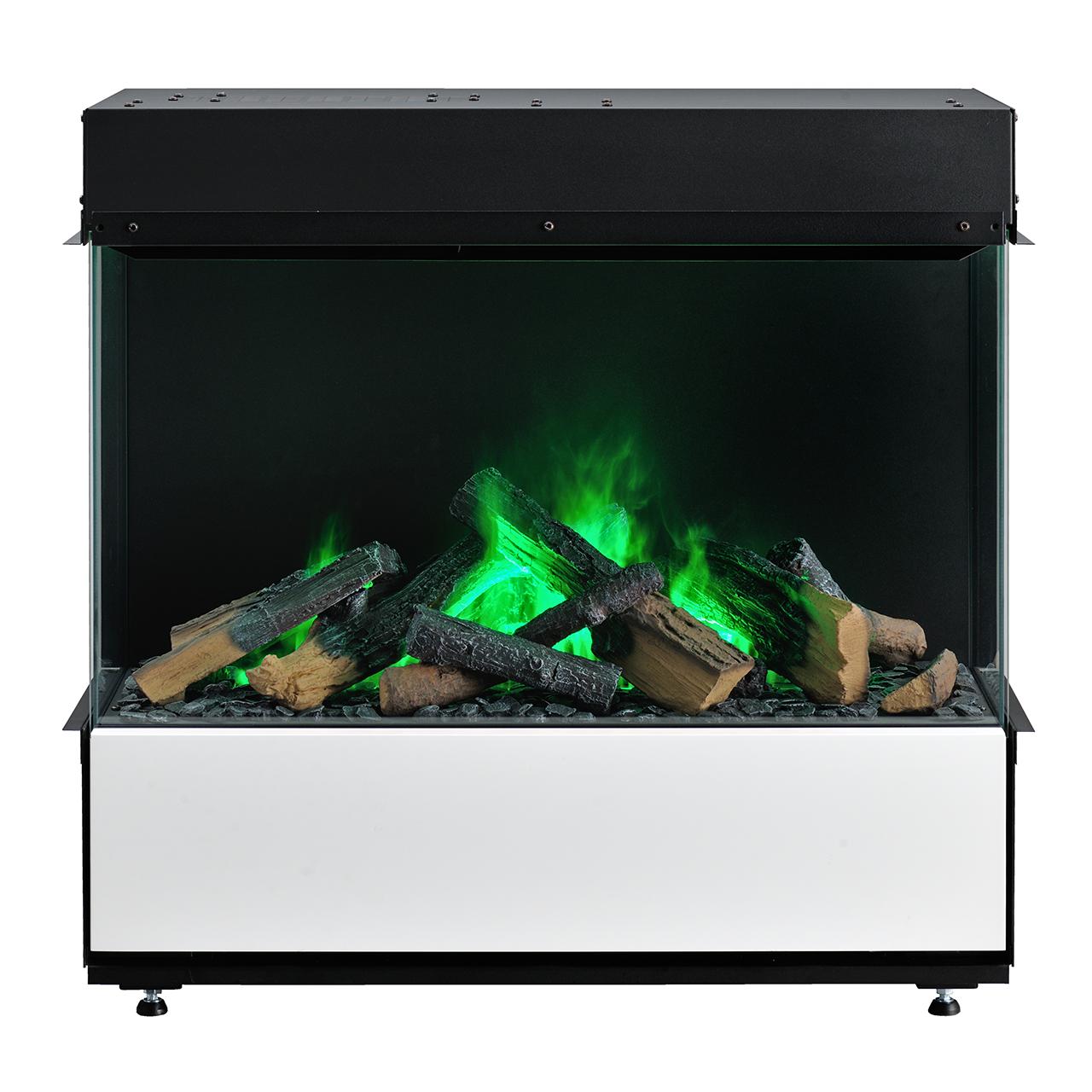 Dimplex 3 Step Multi Optimyst Elektrokamin - 3-seitiger Design Einbaukamin mit realistischem Wasserdampf-Flammenbild & App-Steuerung