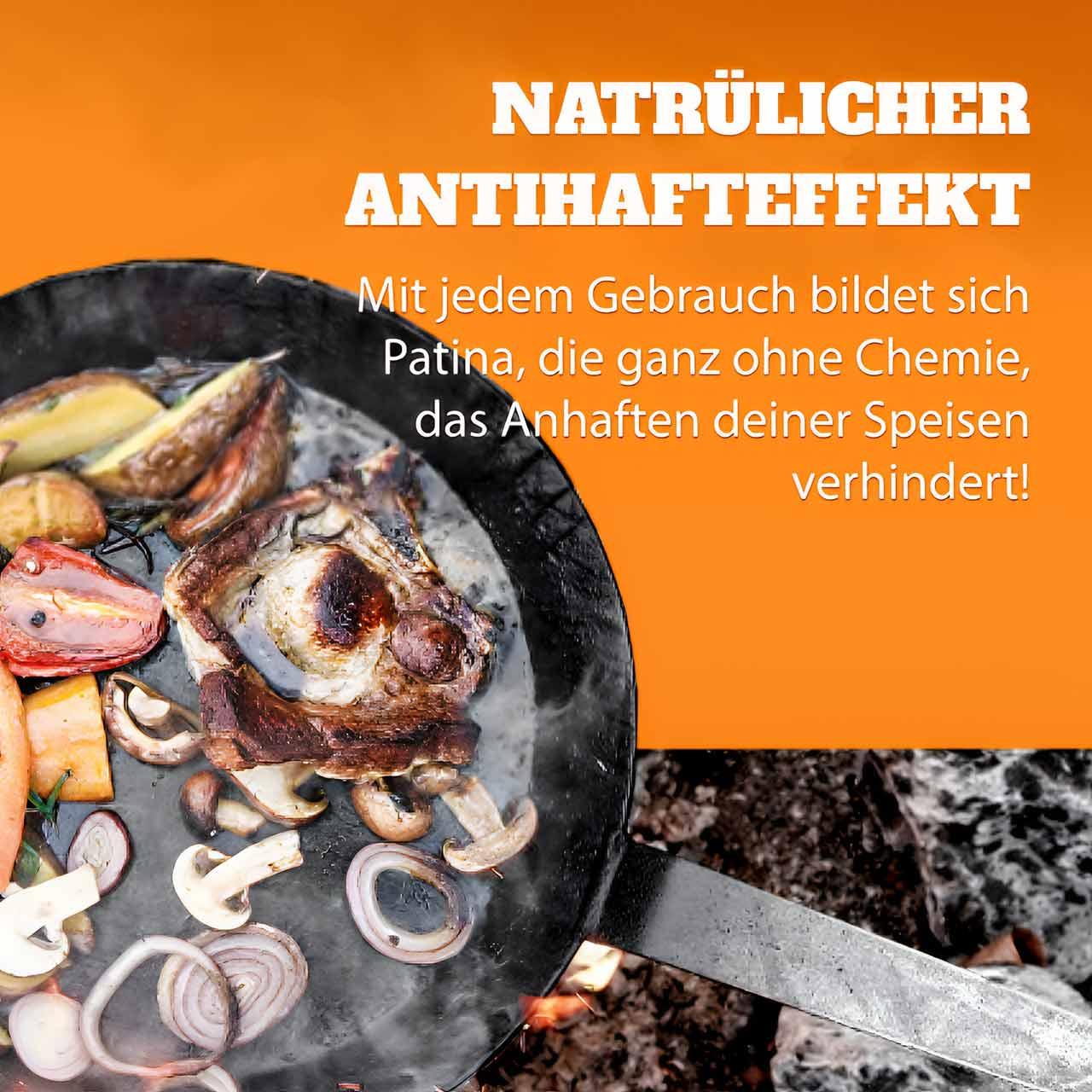 Petromax Bud Spencer & Terence Hill Kochset inkl. Dutch Oven ft3, Schmiedeeiserne Pfanne sp28 & Holzkochlöffel