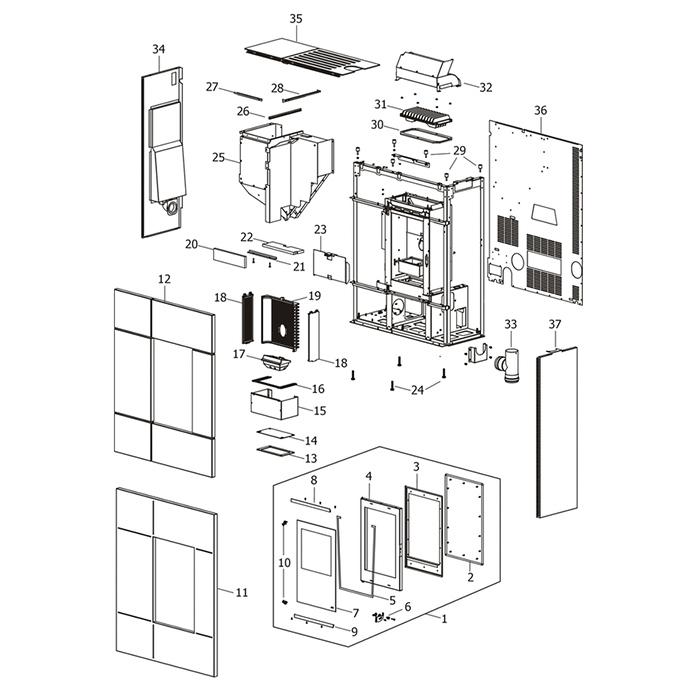 MCZ Pelletofen Dichtung für Feuerraumtür  (41201301200A)