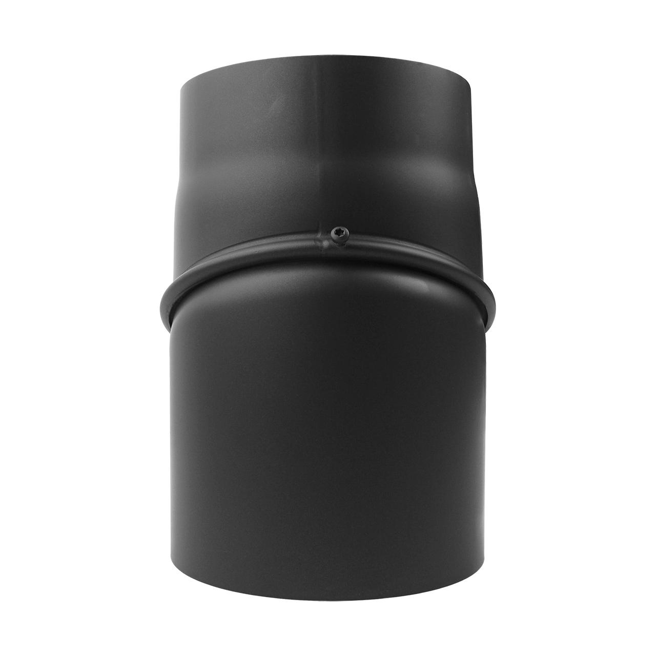Ofenrohr Bogen 2tlg. verstellbar DN 120 mm 45° Schwarz