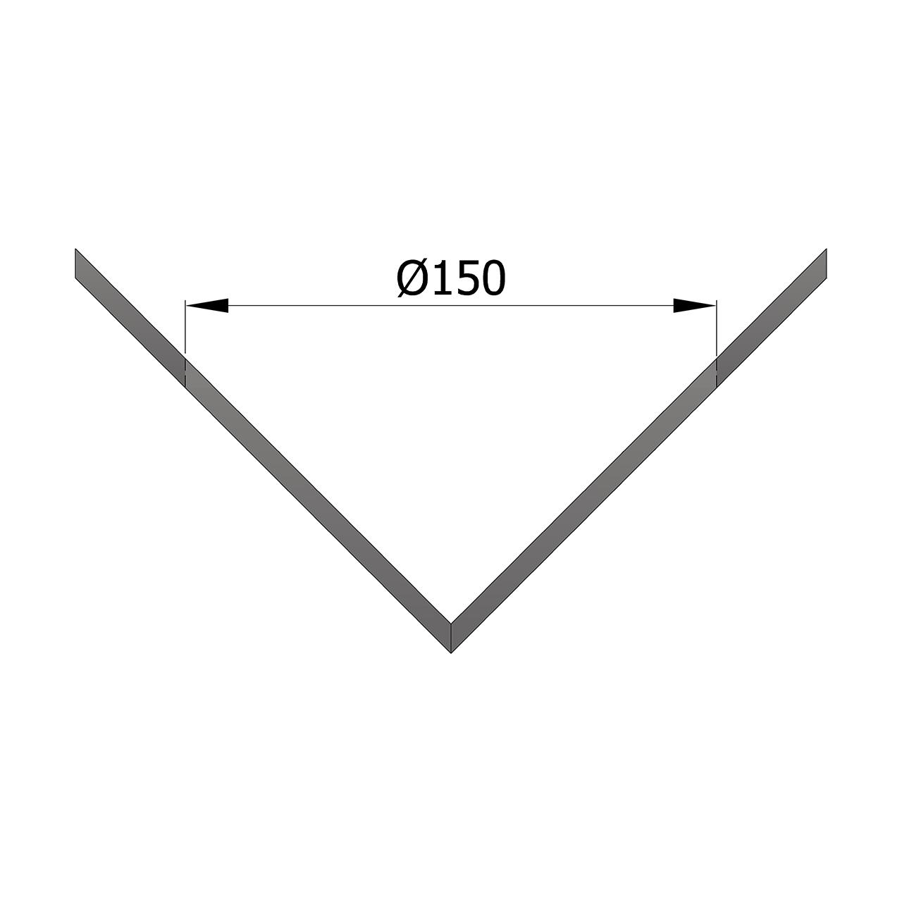 Ofenrohr Rosette für Außenecke DN 150 mm Schwarz