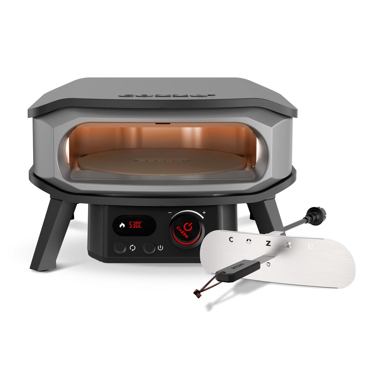 Elektro Pizzaofen Cozze 13 Zoll Premium Rotate 2200 W inkl. drehbarer Pizzastein & Hitzeschild