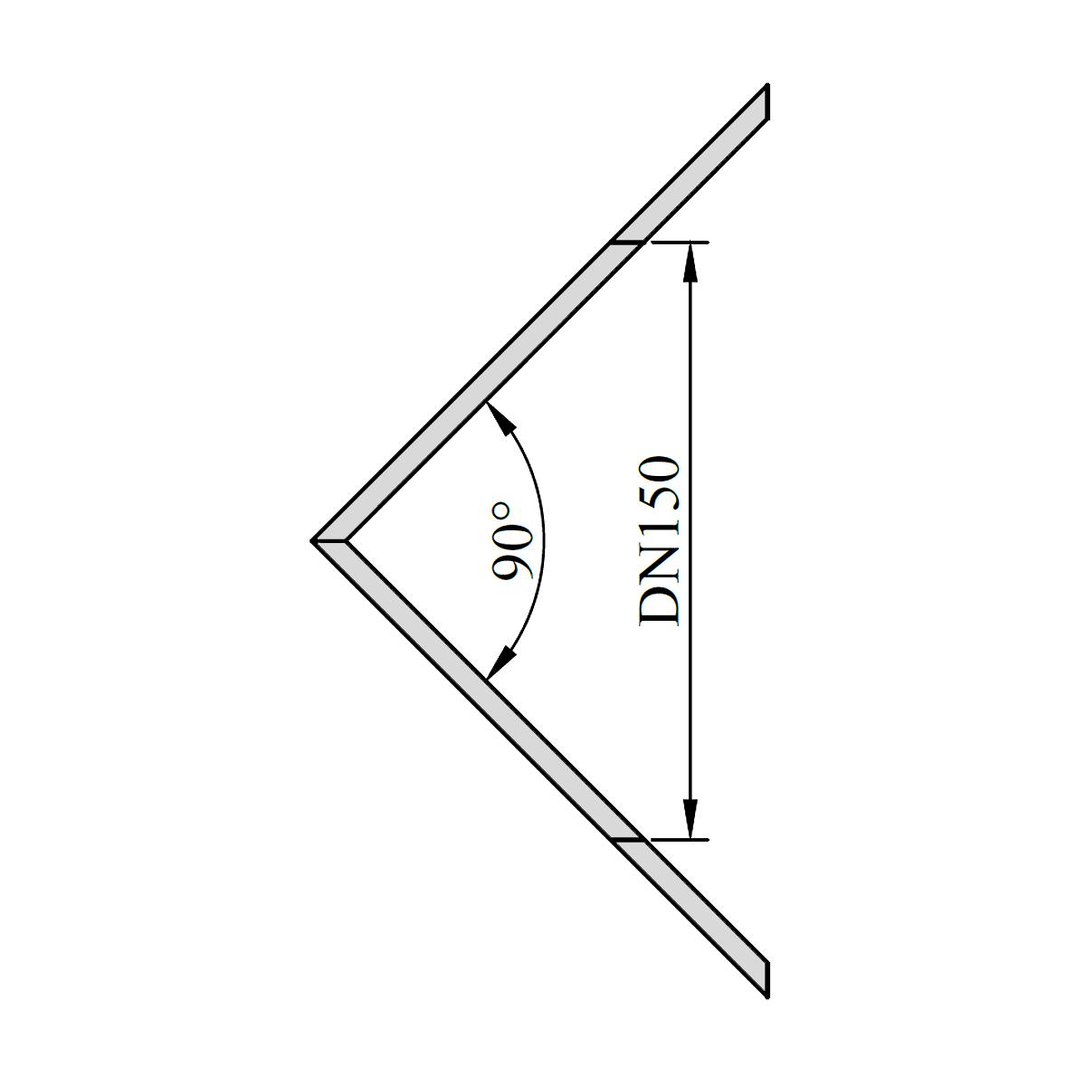 Ofenrohr Rosette für Innenecke DN 150 mm Schwarz