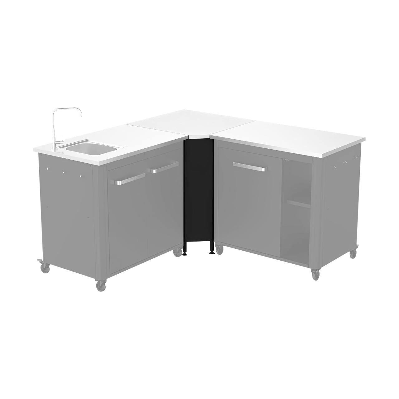 Cozze Tisch für Outdoorküche Eckmodul 90x60x90 cm, Outdoor Schrankmodul