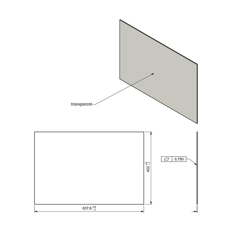 Scan 1003-B, Glaseinlage für großes Modul ohne Frischluft