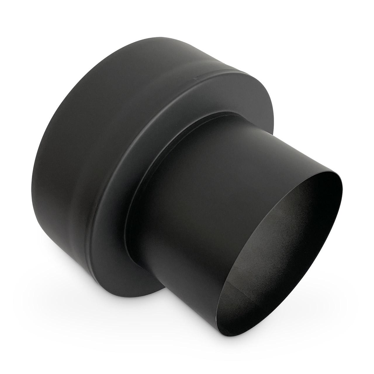 Doppelwandiges Ofenrohr Adapter EW/DW DN 120 mm Schwarz