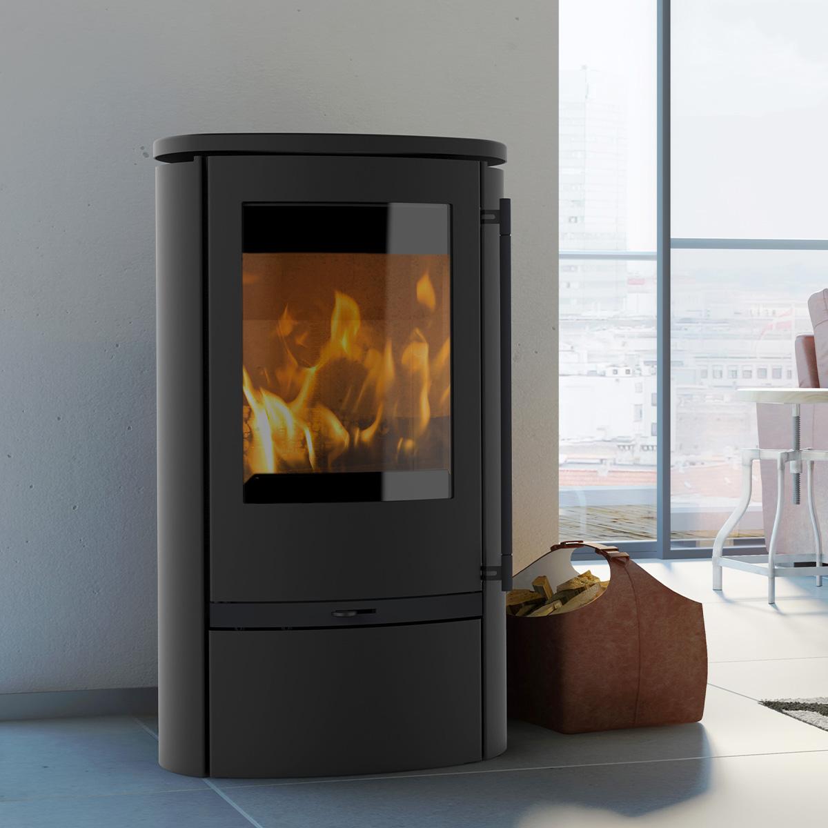 Kaminofen Lotus Jubilee 25 Stahl ecoLine 7,1 kW - Ausführung: Griff Classic