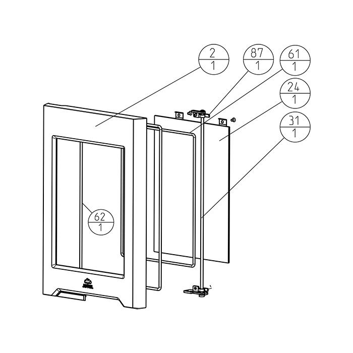 Sichtscheibe Jotul Kaminofen (10026581)