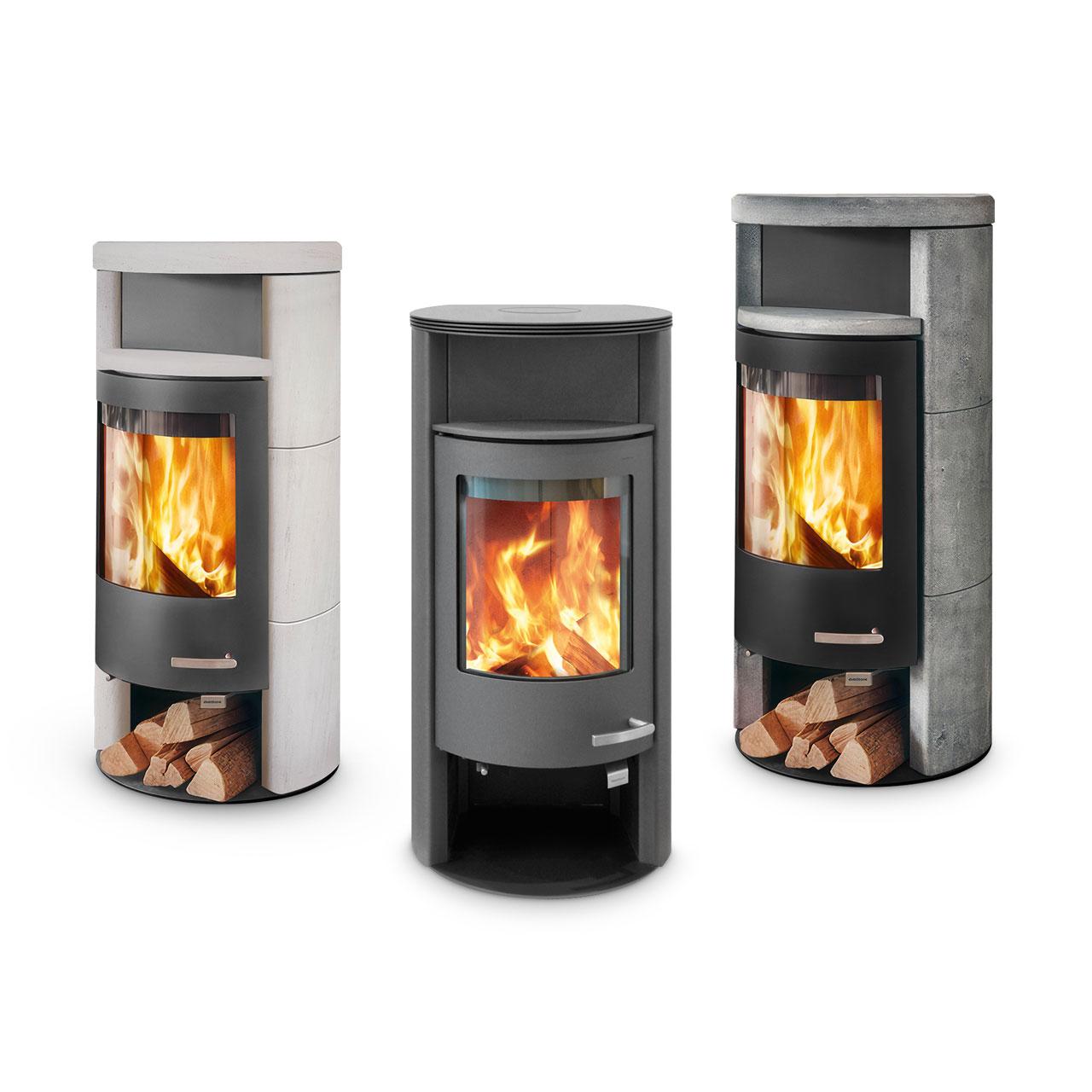 Kaminofen Skantherm Merano Rund 6 kW - Ausführung: Merano Rund, RLA, Stahl/Korpus Grau