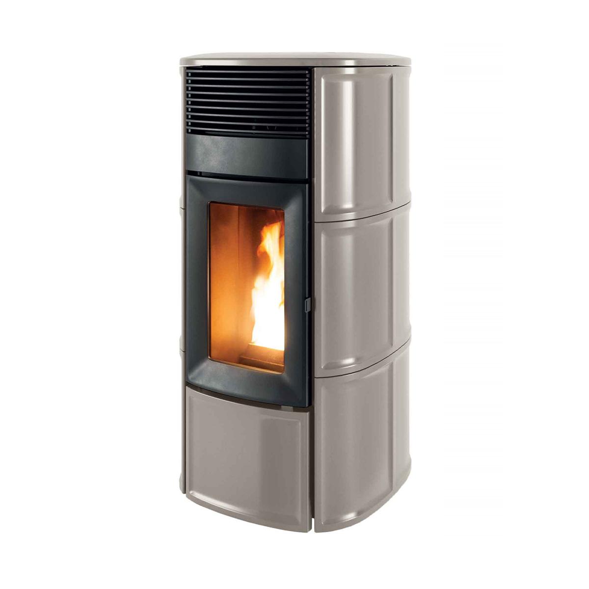 Pelletofen MCZ Suite Comfort Air Matic 14 Core R 14,1 kW - Ausführung: 113 Warm Grey ceramic