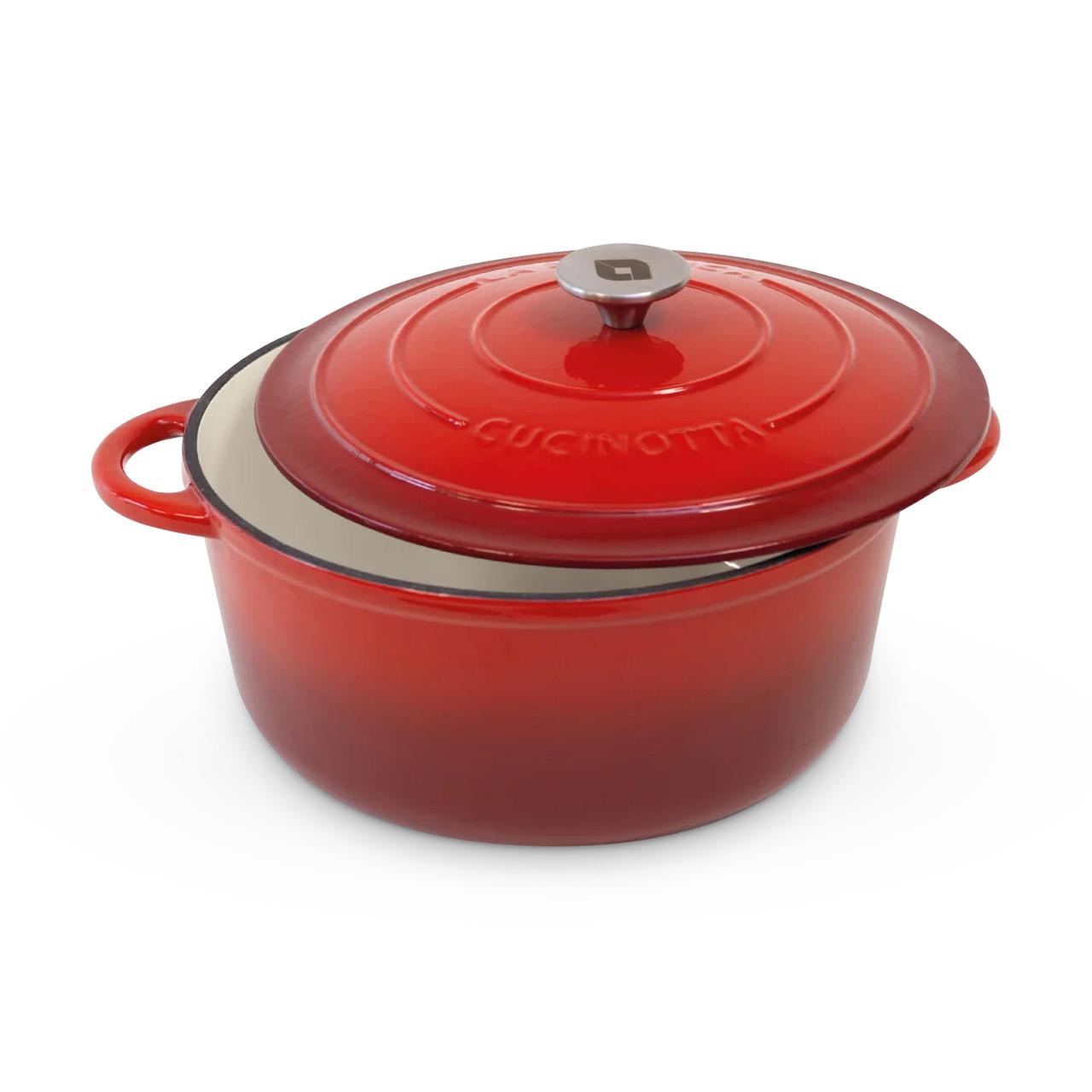 Grillzubehör La Nordica Le Cucinotte Grill- & Kochgeschirr aus emailliertem Gusseisen - Ausführung: Rund Ø 28 cm, 6 Liter