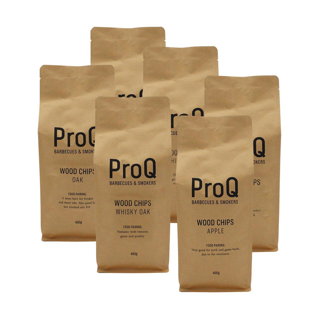 Räucherzubehör ProQ Räucherchips 400 g, Wood Chips in verschiedenen Sorten - Sorte: Eiche, 400 g