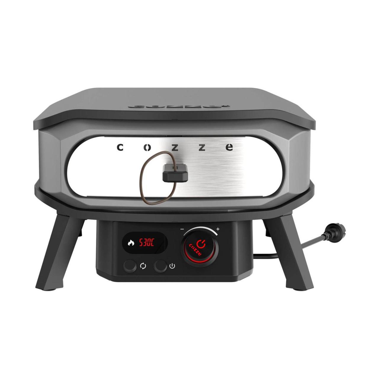 Elektro Pizzaofen Cozze 13 Zoll Premium Rotate 2200 W inkl. drehbarer Pizzastein & Digital-Thermometer