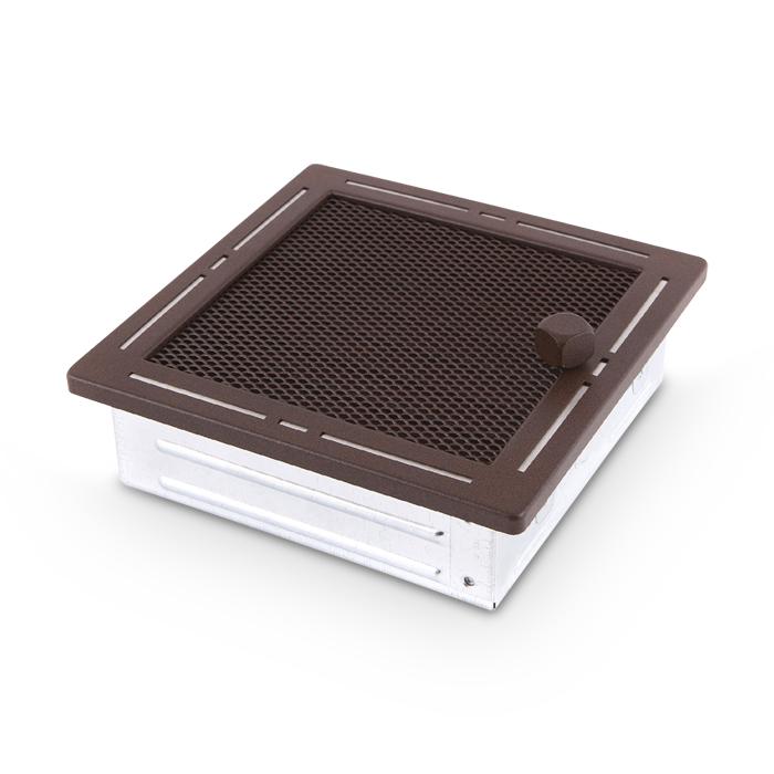 Warmluftgitter 19 x 19 cm Kamin Lüftungsgitter Ofen Gitter Bronze