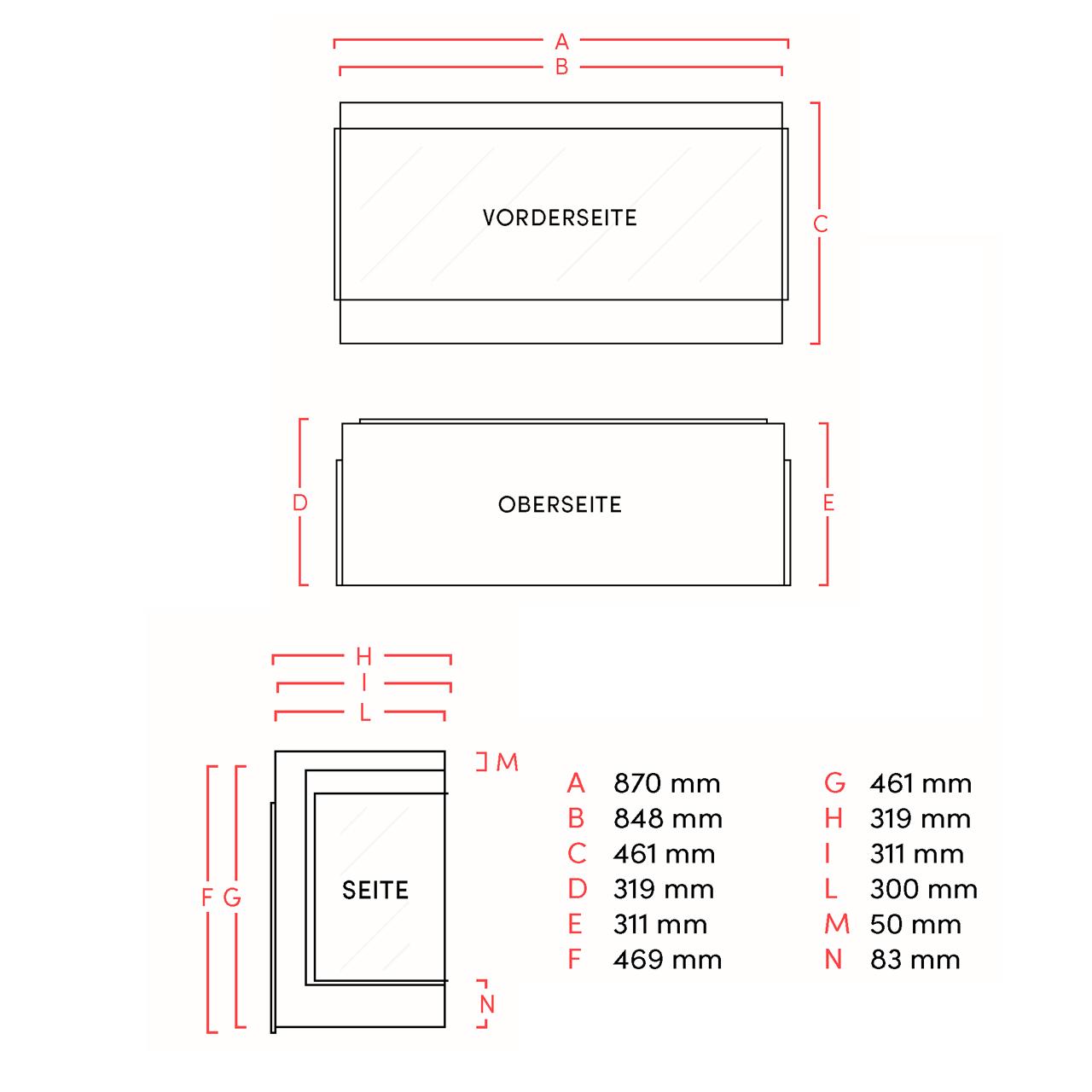 Elektrokamin La Nordica Lumen 870 - Ausführung: Eck Rechts