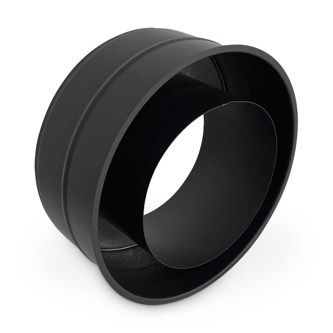 Doppelwandiges Ofenrohr Wandfutter DN 120 mm Schwarz