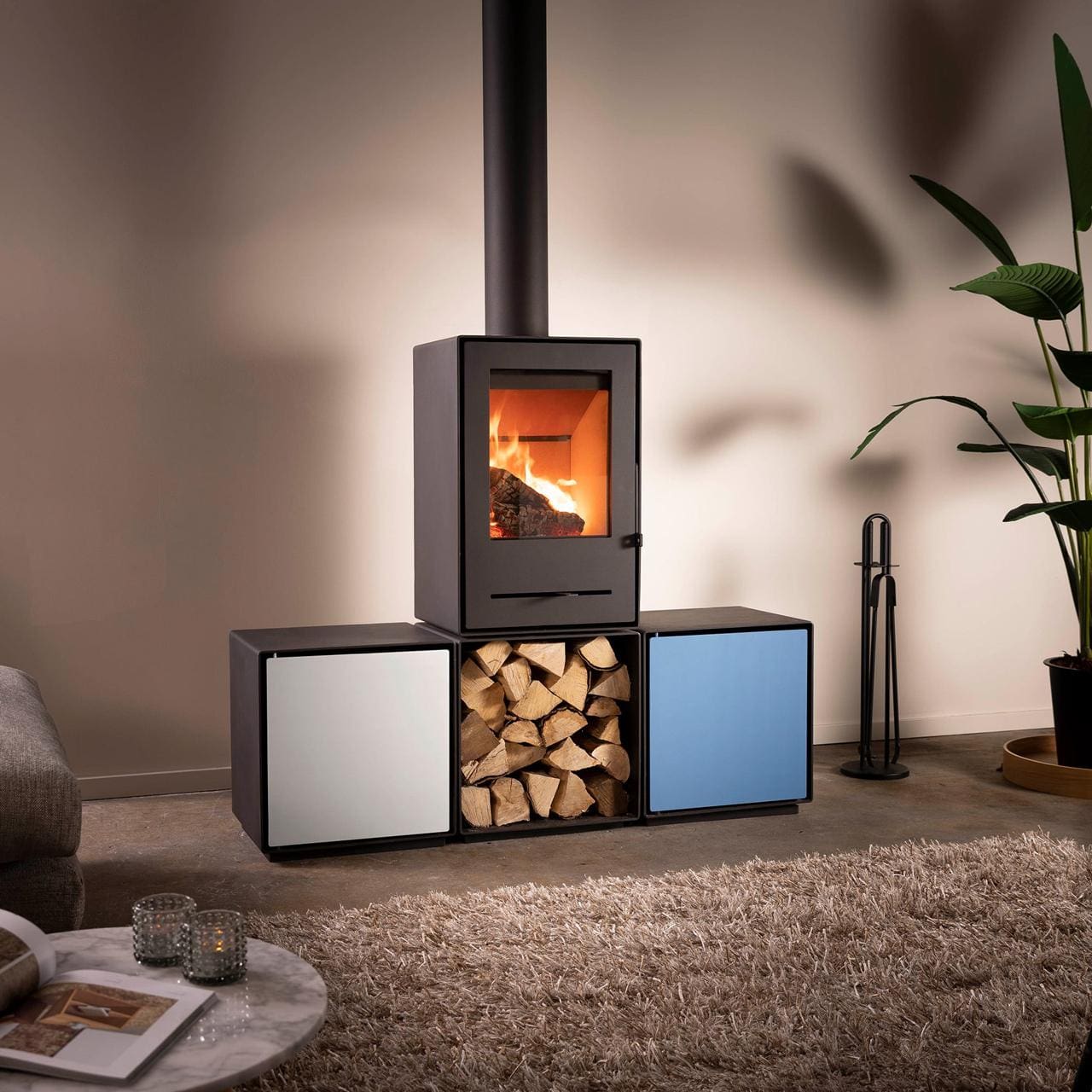 Kaminofen Trimline Woody Grid 6,4 kW