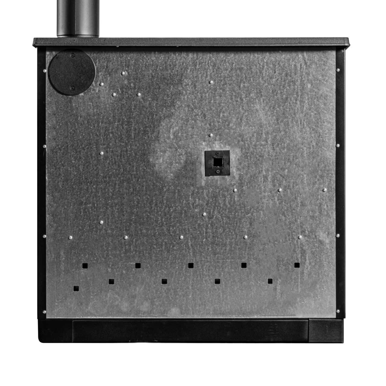 Holzherd Globe Fire Alhena Guss 6,6 kW - Ausführung: Backofen Rechts, Korpus Schwarz