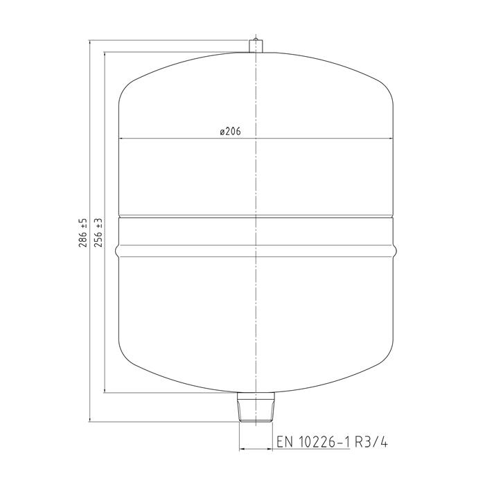 Ausdehnungsgefäß AA-Kaminwelt Reflex N Membran 8 l