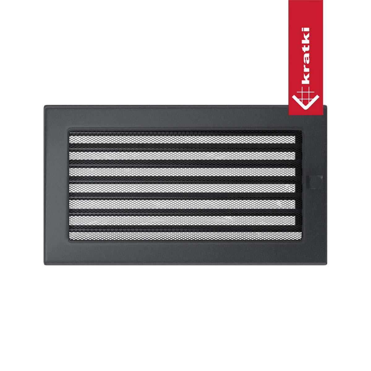 Kratki Warmluftgitter rechteckig - Größe: 17 x 30 cm - Farbe: graphit