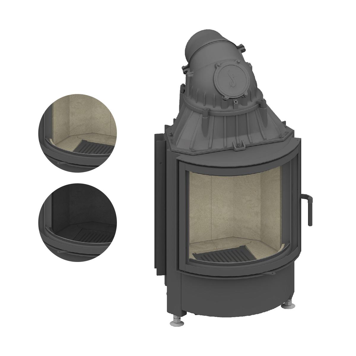 Kamineinsatz Schmid Ronda 55 s mit 7 kW