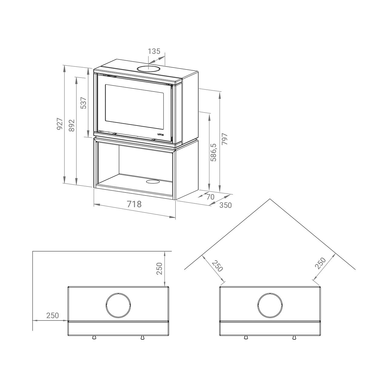 Kaminofen Lotus Style 370 mit 5 kW