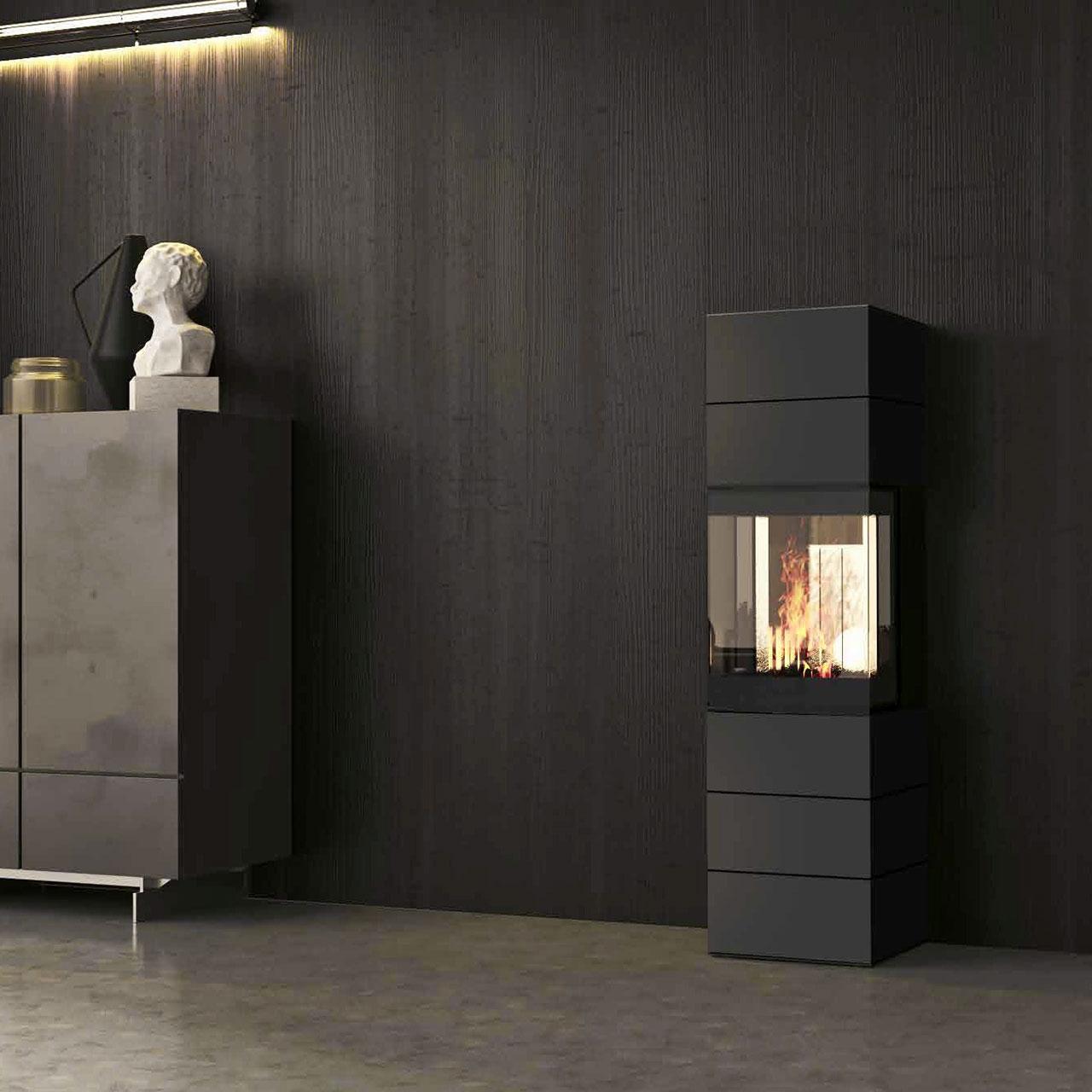 Kaminofen Neocube S30 Black & White Edition 6 kW - Ausführung: S30 Nero satin