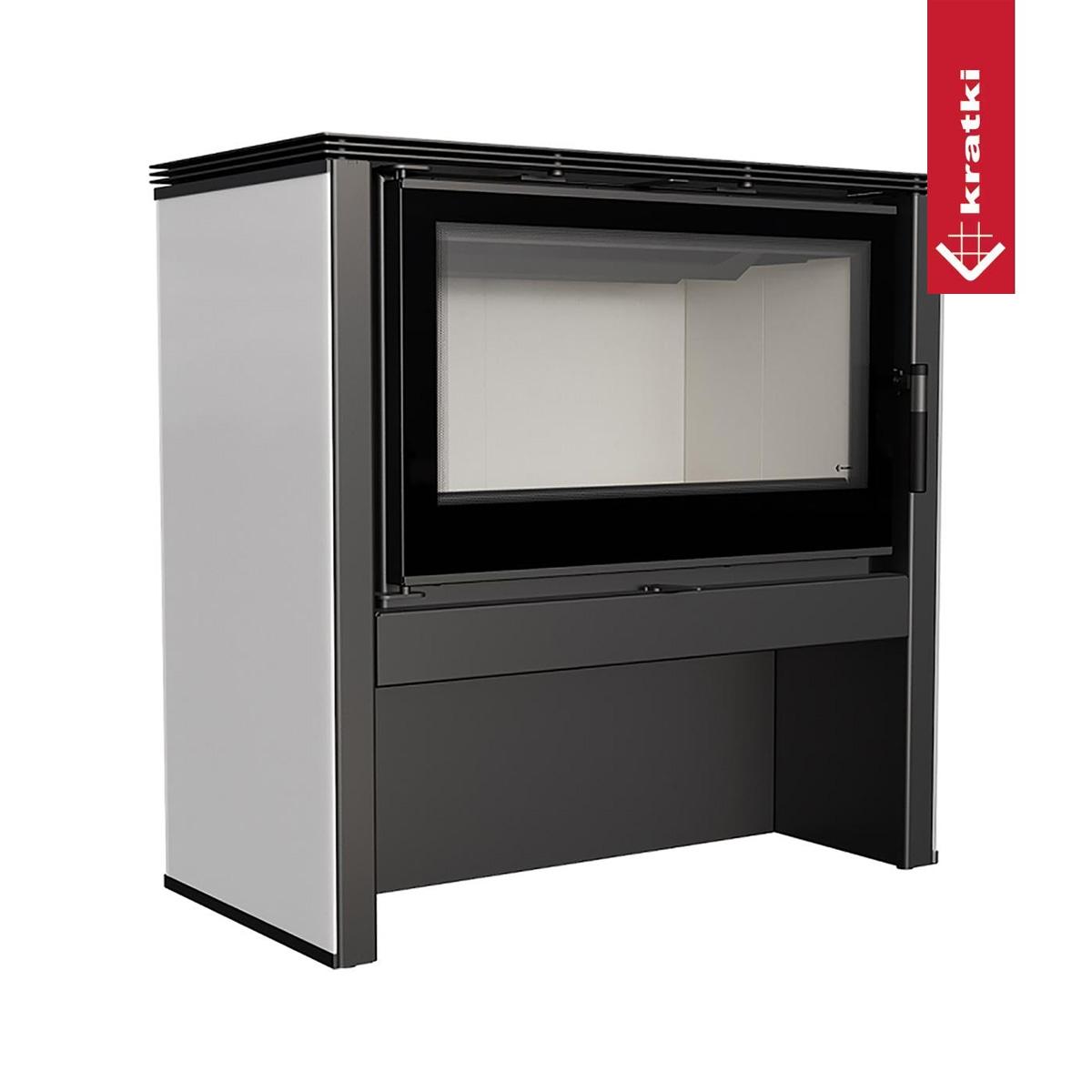 Kaminofen Kratki JUNO/12, 12 kW - Seitenverkleidung: weiß