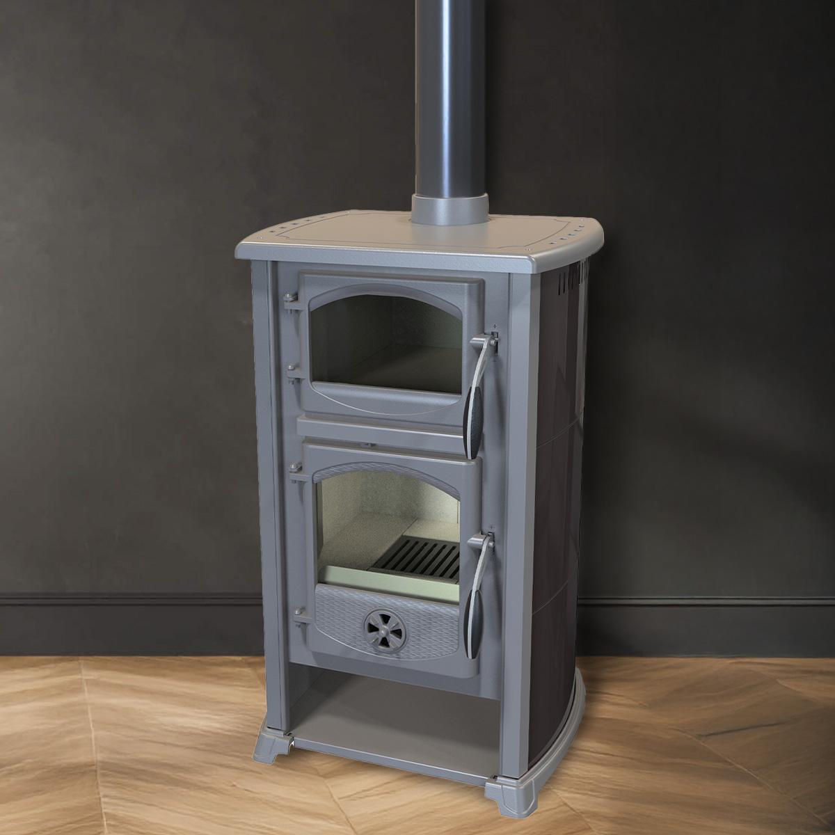 Kaminofen Bella Thalia Cucina 9,7 kW - Korpus: Schwarz / Beige