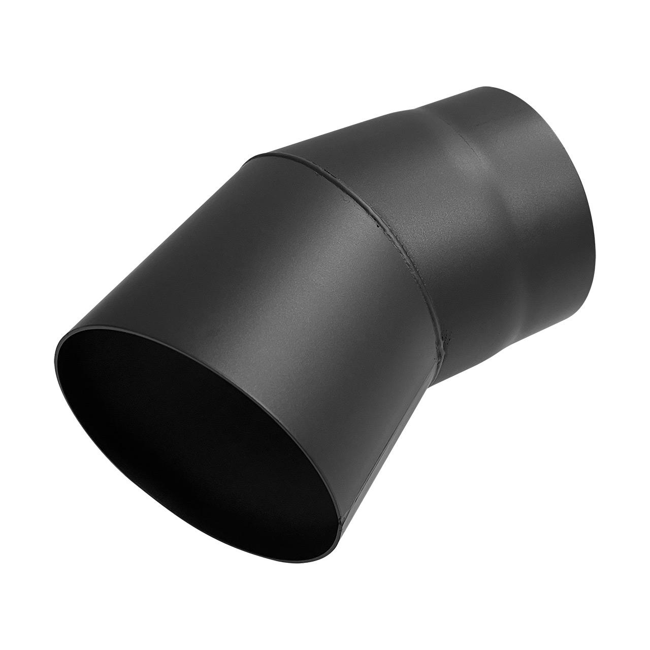 Ofenrohr Bogen 2tlg. starr DN 150 mm 33° Schwarz