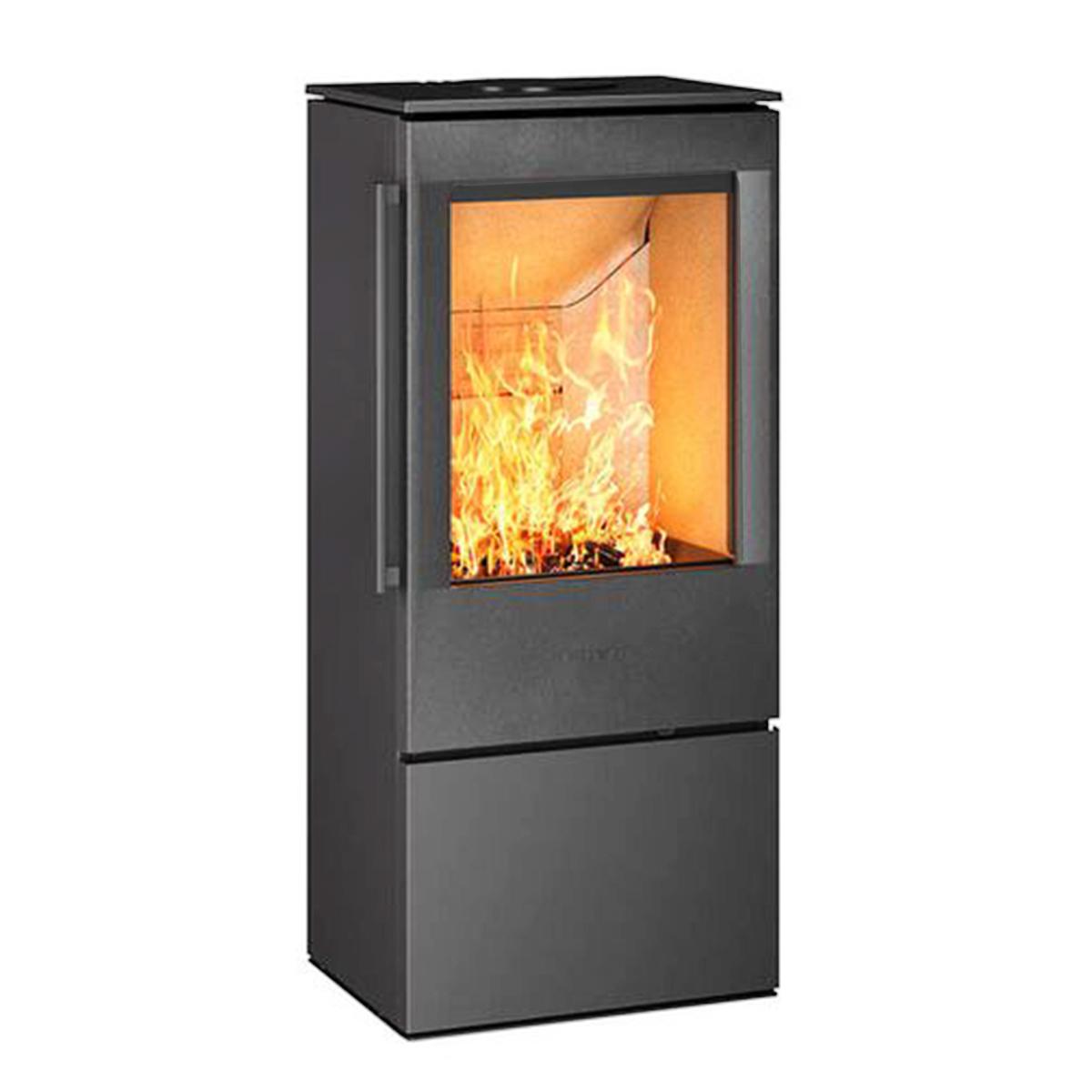 Kaminofen HWAM 5240 Autopilot 4,4 kW - Ausführung: 5240c grau - Rauchrohranschluss: Hinten
