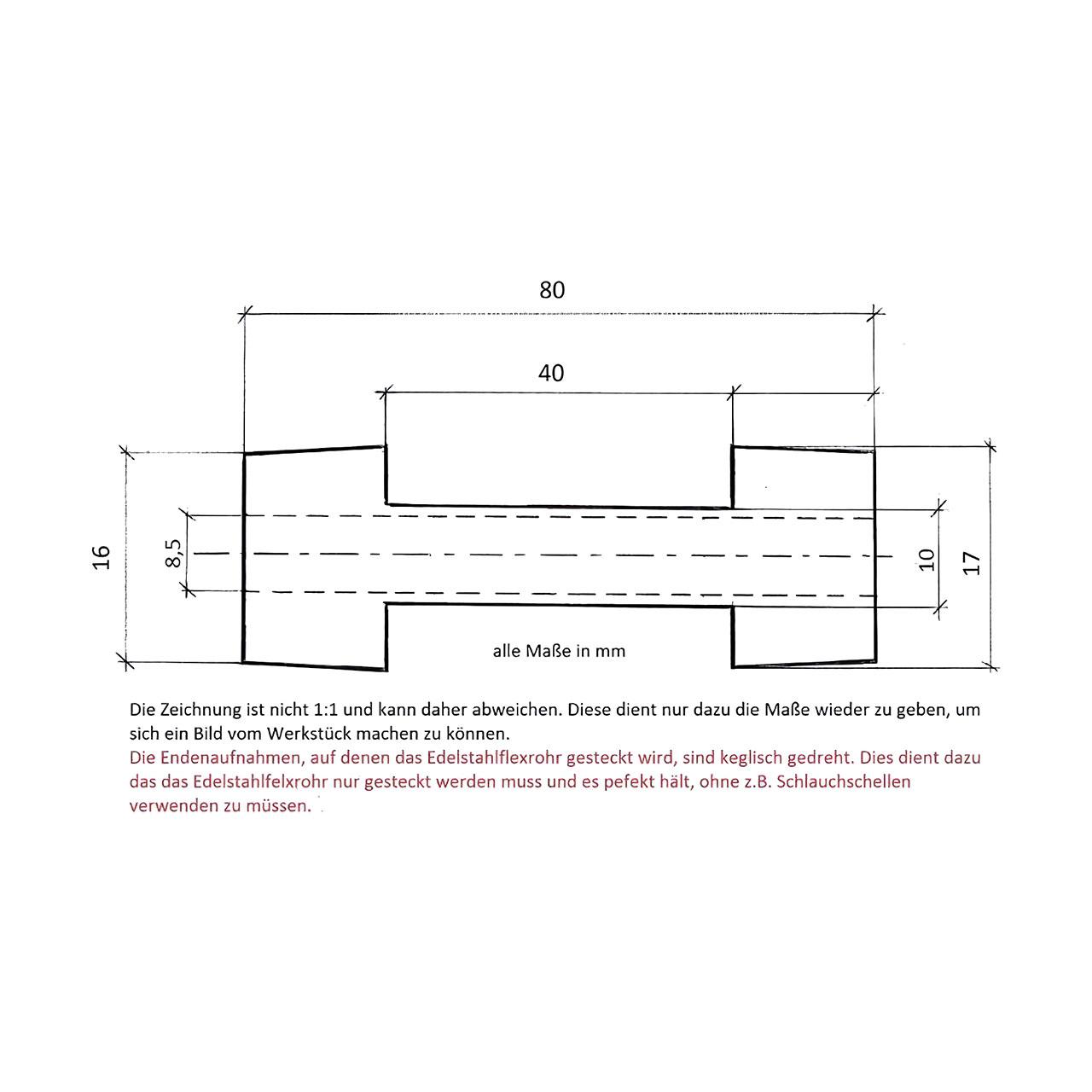 Smo-King Adapter für Edelstahlflexrohr 16 mm für Grill-Smo
